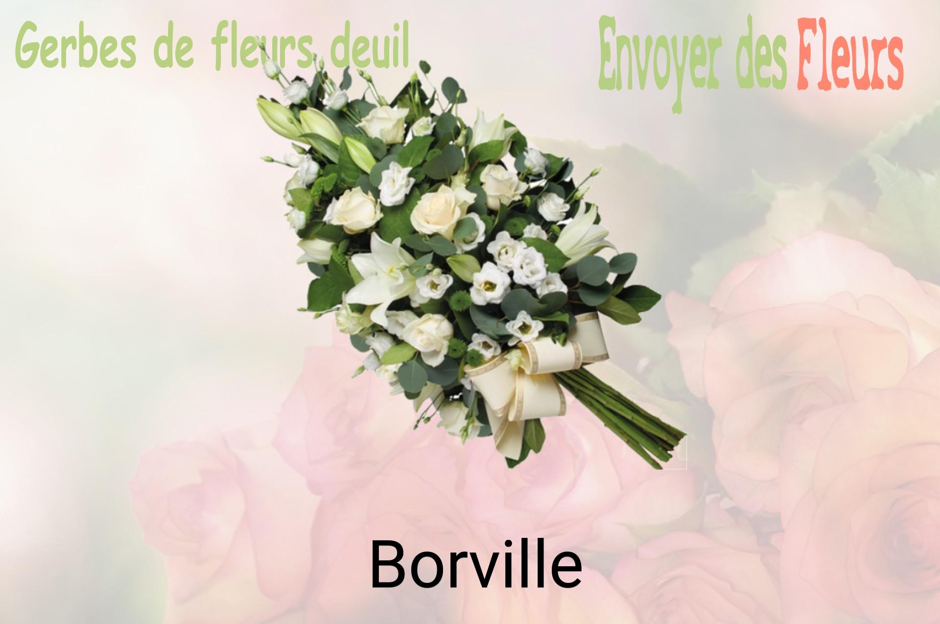 Gerbe de fleurs de deuil livrée à Borville